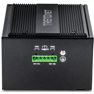 TRENDnet TI-PG262 26-Port Ethernet Switch, 16 Gigabit PoE+ ports, 8 Gigabit ports, 2 Gigabit SFP slots, 52 Gbps switching capacity, DIN-rail/wall mount